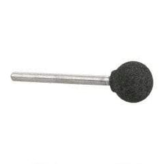 Cratex - 1/2" Max Diam x 1/2" Thick, Shape Code B121, Rubberized Point - Medium Grade, Aluminum Oxide, Mounted - Exact Tool & Supply