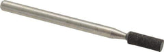 Cratex - 1/8" Max Diam x 3/8" Thick, Shape Code W145, Rubberized Point - Medium Grade, Aluminum Oxide - Exact Tool & Supply