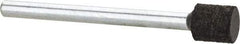 Cratex - 1/4" Max Diam x 1/4" Thick, Shape Code W160, Rubberized Point - Medium Grade, Aluminum Oxide, Mounted - Exact Tool & Supply