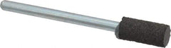 Cratex - 1/4" Max Diam x 1/2" Thick, Shape Code W163, Rubberized Point - Medium Grade, Aluminum Oxide, Mounted - Exact Tool & Supply