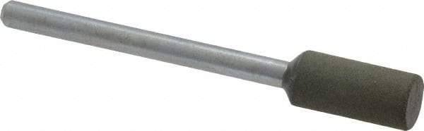 Cratex - 1/4" Max Diam x 1/2" Thick, Shape Code W163, Rubberized Point - Fine Grade, Aluminum Oxide, Mounted - Exact Tool & Supply