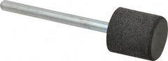 Cratex - 1/2" Max Diam x 1/2" Thick, Shape Code W185, Rubberized Point - Medium Grade, Aluminum Oxide, Mounted - Exact Tool & Supply