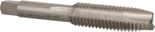 Interstate - 1/2-13 UNC, 3 Flute, Bright Finish, High Speed Steel Spiral Point Tap - Plug Chamfer, Right Hand Thread, 3-3/8" OAL - Exact Tool & Supply