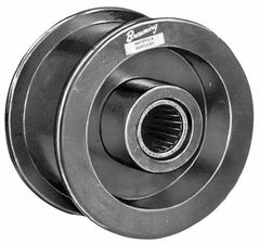 Browning - 1-1/4" Cast Iron Flat Face Idler - Drive Tighteners & Idlers - Exact Tool & Supply