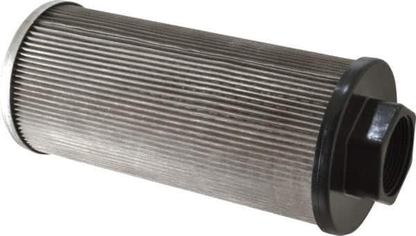 Flow Ezy Filters - 100 Mesh, 114 LPM, 30 GPM, 4.3" Diam, Female Suction Strainer without Bypass - 1-1/2 Port NPT, 9.8" Long - Exact Tool & Supply