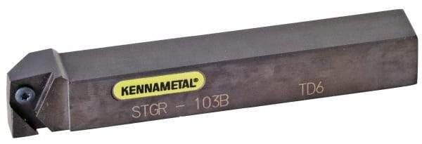 Kennametal - STGC, Left Hand Cut, 25mm Shank Height x 25mm Shank Width, Neutral Rake Indexable Turning Toolholder - 150mm OAL, TC..16T3.. Insert Compatibility, Series Screw-On - Exact Tool & Supply