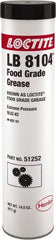 Loctite - 14.5 oz Cartridge Aluminum Complex Extreme Pressure Grease - White, Food Grade & Extreme Pressure, 450°F Max Temp, - Exact Tool & Supply