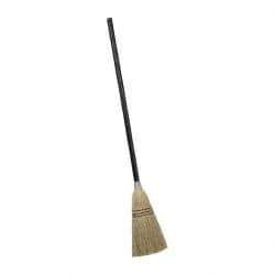 Rubbermaid - 38" OAL Corn Bristle Broom - 36" Long Wood Handle, 8" Bristle Length, 8" Wide - Exact Tool & Supply