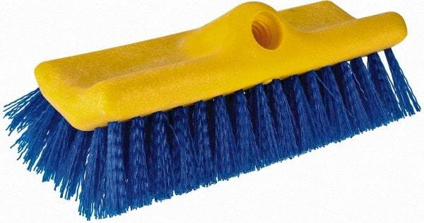 Rubbermaid - 2" Bristle Length, Polypropylene Scrub Brush - 10" OAL, Blue, Plastic Block - Exact Tool & Supply