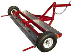 Made in USA - 48" Long Tow-Behind Magnetic Sweeper with Wheels - 12" Wide x 4-1/2" High, 8" Wheel Diam, 2" Clearance - Exact Tool & Supply