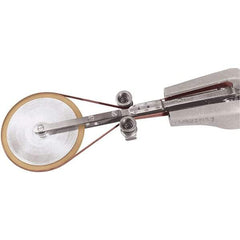 Dynabrade - 1/2" Wide Contact Wheel Assembly Arm - 34" Belt Length x 1/4" Belt Width, Flat, Urethane - Exact Tool & Supply