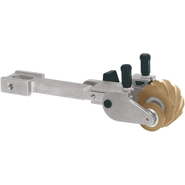 Dynabrade - 1" Wide Contact Arm - 30" Belt Length x 1" Belt Width, Serrated, Urethane, 90" Contact Wheel Diam - Exact Tool & Supply