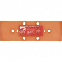 Dynabrade - 8 x 2-3/4" Rectangular Adhesive/PSA Backing Pad - Dynaline Compatible, Screw Attachment, Vacuum Pad, 3/8" Thick, Medium Density - Exact Tool & Supply