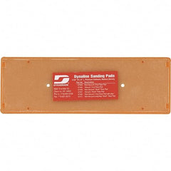 Dynabrade - 8 x 2-3/4" Rectangular Hook Face Backing Pad - Screw Attachment, Vacuum Pad, 3/8" Thick, Medium Density, Short Nap - Exact Tool & Supply