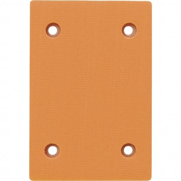 Dynabrade - 4-5/16 x 4" Rectangular Adhesive/PSA Backing Pad - Dynabug Model T Compatible, Clip Attachment, Nonvacuum Pad, 1/4" Thick, Medium Density - Exact Tool & Supply