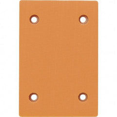 Dynabrade - 4-1/4 x 3" Rectangular Hook Face Backing Pad - Dynabug II Compatible, Screw Attachment, Nonvacuum Pad, 3/8" Thick, Medium Density, Long Nap - Exact Tool & Supply