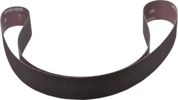 Norton - 2" Wide x 60" OAL, 80 Grit, Aluminum Oxide Abrasive Belt - Aluminum Oxide, Medium, Coated, X Weighted Cloth Backing, Series R228 - Exact Tool & Supply