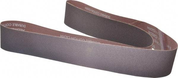 Norton - 2-1/2" Wide x 60" OAL, 80 Grit, Aluminum Oxide Abrasive Belt - Aluminum Oxide, Medium, Coated, X Weighted Cloth Backing, Series R228 - Exact Tool & Supply