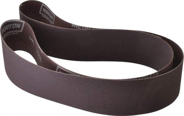 Norton - 2-1/2" Wide x 60" OAL, 120 Grit, Aluminum Oxide Abrasive Belt - Aluminum Oxide, Fine, Coated, X Weighted Cloth Backing, Series R228 - Exact Tool & Supply