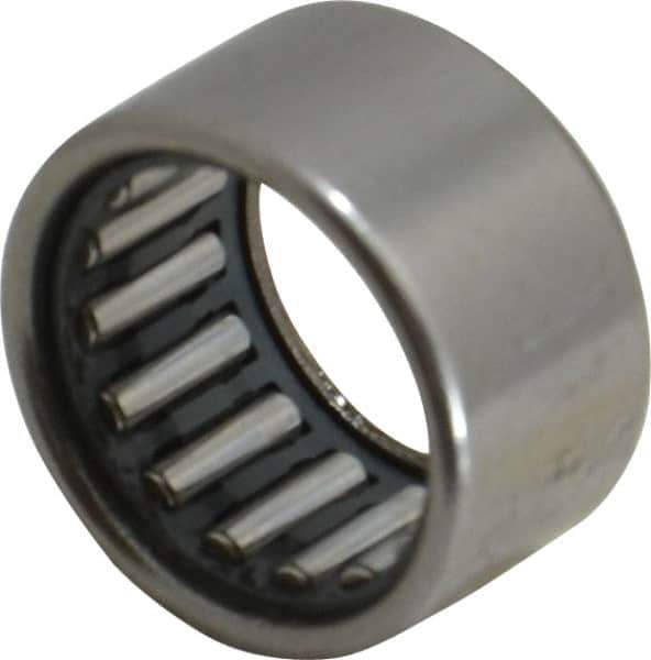 IKO - 0.591" Bore Diam, 1,780 Lb. Dynamic Capacity, 15 x 21 x 12mm, Caged, Open End, Shell Needle Roller Bearing - 0.827" Outside Diam, 0.472" Wide - Exact Tool & Supply