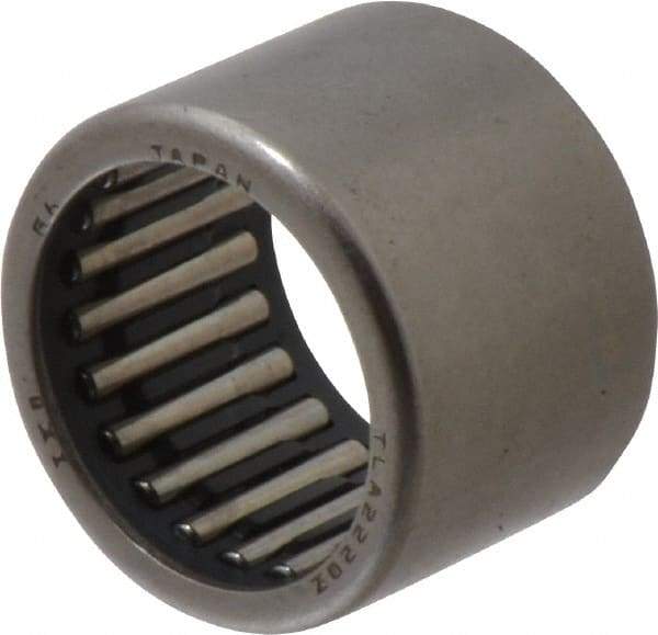 IKO - 0.866" Bore Diam, 3,700 Lb. Dynamic Capacity, 22 x 28 x 20mm, Caged, Open End, Shell Needle Roller Bearing - 1.102" Outside Diam, 0.787" Wide - Exact Tool & Supply
