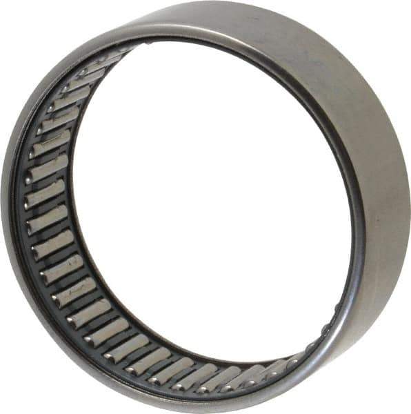 IKO - 2.165" Bore Diam, 7,100 Lb. Dynamic Capacity, 55 x 63 x 20mm, Caged, Open End, Shell Needle Roller Bearing - 2.48" Outside Diam, 0.787" Wide - Exact Tool & Supply
