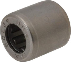 INA Bearing - 3/16" Bore Diam, 630 Lb. Dynamic Capacity, 3/16 x 11/32 x 3/8", Caged, Open End, Shell Needle Roller Bearing - 11/32" Outside Diam, 3/8" Wide - Exact Tool & Supply