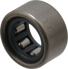 IKO - 1/4" Bore Diam, 360 Lb. Dynamic Capacity, 1/4 x 7/16 x 1/4", Caged, Open End, Shell Needle Roller Bearing - 7/16" Outside Diam, 1/4" Wide - Exact Tool & Supply