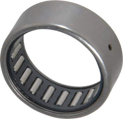 IKO - 1" Bore Diam, 2,850 Lb. Dynamic Capacity, 1 x 1-1/4 x 1/2", Caged, Open End, Shell Needle Roller Bearing - 1-1/4" Outside Diam, 1/2" Wide - Exact Tool & Supply