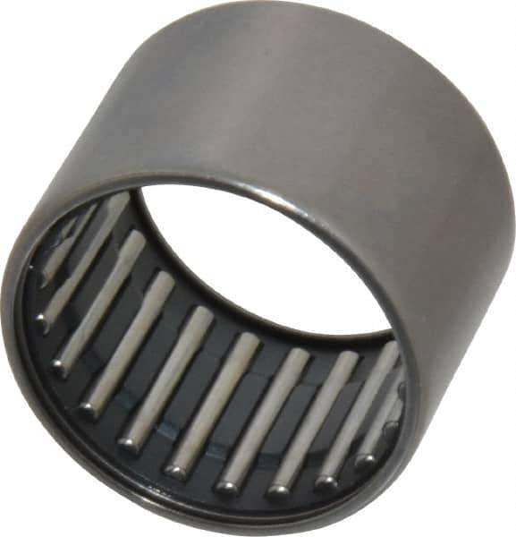 IKO - 1-1/8" Bore Diam, 5,800 Lb. Dynamic Capacity, 1-1/8 x 1-3/8 x 1", Caged, Open End, Shell Needle Roller Bearing - 1-3/8" Outside Diam, 1" Wide - Exact Tool & Supply