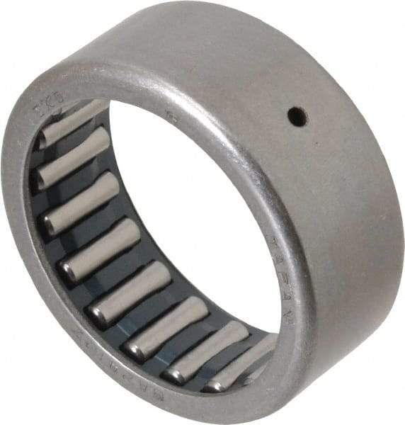 IKO - 1-1/2" Bore Diam, 6,800 Lb. Dynamic Capacity, 1-1/2 x 1-7/8 x 3/4", Caged, Open End, Shell Needle Roller Bearing - 1-7/8" Outside Diam, 3/4" Wide - Exact Tool & Supply