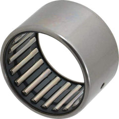 IKO - 1-5/8" Bore Diam, 11,400 Lb. Dynamic Capacity, 1-5/8 x 2 x 1-1/4", Caged, Open End, Shell Needle Roller Bearing - 2" Outside Diam, 1-1/4" Wide - Exact Tool & Supply