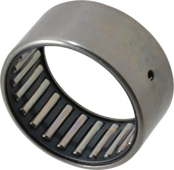 IKO - 1-3/4" Bore Diam, 9,300 Lb. Dynamic Capacity, 1-3/4 x 2-1/8 x 1", Caged, Open End, Shell Needle Roller Bearing - 2-1/8" Outside Diam, 1" Wide - Exact Tool & Supply