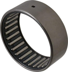 IKO - 2-1/4" Bore Diam, 11,300 Lb. Dynamic Capacity, 2-1/4 x 2-5/8 x 1", Caged, Open End, Shell Needle Roller Bearing - 2-5/8" Outside Diam, 1" Wide - Exact Tool & Supply