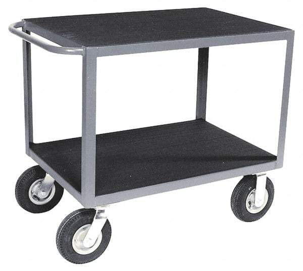 Durham - 1,200 Lb Capacity, 30" Wide x 36" Long x 34" High Instrument Cart - 2 Shelf, Steel, Full Pneumatic Casters - Exact Tool & Supply
