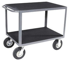 Durham - 1,200 Lb Capacity, 30" Wide x 36" Long x 34" High Instrument Cart - 2 Shelf, Steel, Full Pneumatic Casters - Exact Tool & Supply