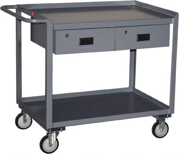 Jamco - Flush Mobile Work Bench - Steel, Gray, 24" Long x 48" Deep x 39" High - Exact Tool & Supply