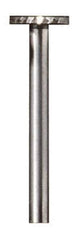 Dremel - 3/8 Inch Cutting Diameter, 1/8 Inch Shank Diameter, Rotary Tool Wheel - Flat End, High Speed Steel Head, Single Cut Tooth, For Use with Rotary Tools - Exact Tool & Supply