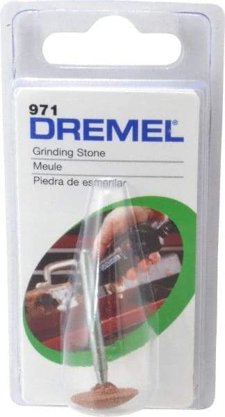 Dremel - 5/8" Head Diam x 3/32" Thickness, B71, Mushroom End, Aluminum Oxide Mounted Point - Green - Exact Tool & Supply