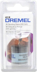 Dremel - 3/4" Diam 220 Grit Fiber Disc - Very Fine Grade, Aluminum Oxide - Exact Tool & Supply