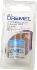 Dremel - 3/4" Diam 180 Grit Fiber Disc - Very Fine Grade, Aluminum Oxide - Exact Tool & Supply