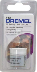 Dremel - 3/4" Diam 240 Grit Fiber Disc - Very Fine Grade, Aluminum Oxide - Exact Tool & Supply