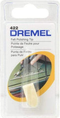 Dremel - 3/8" Diam Cone Shaped Goblet Buff - Cotton Muslin Polishing Tip - Exact Tool & Supply