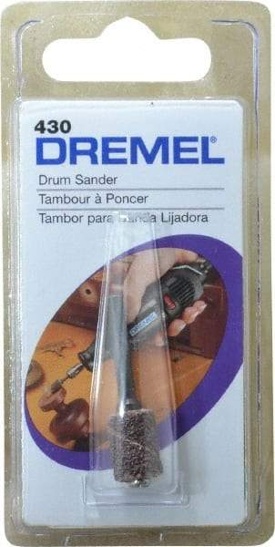 Dremel - 1/2" Wide x 1/4" Diam, Spiral Band Drum - 1/8" Shank Diam, 15,000 RPM - Exact Tool & Supply