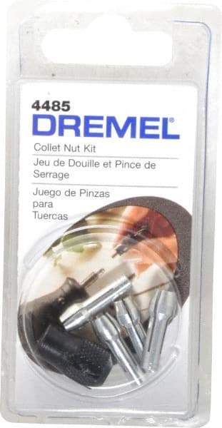 Dremel - 1/32, 1/16, 3/32 and 1/8 Inch Rotary Tool Collet Nut Kit - Includes 480, 481, 482, 483 and Collet Nut - Exact Tool & Supply