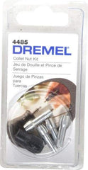 Dremel - 1/32, 1/16, 3/32 and 1/8 Inch Rotary Tool Collet Nut Kit - Includes 480, 481, 482, 483 and Collet Nut - Exact Tool & Supply