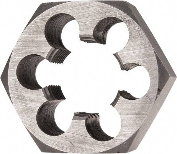 Interstate - 1-3/16 - 10 Thread, 2-3/16" Hex, Right Hand Thread, Hex Rethreading Die - Carbon Steel, 1" Thick - Exact Tool & Supply