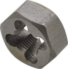 Interstate - 3/8-28 UNS Thread, 25/32" Hex, Right Hand Thread, Hex Rethreading Die - Carbon Steel, 3/8" Thick - Exact Tool & Supply