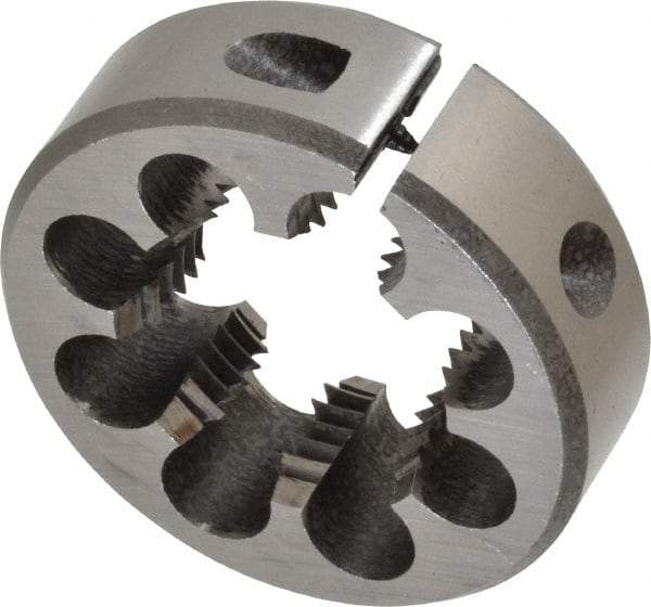 Interstate - 1-1/16 - 12 UNS Thread, 2" Outside Diam High Speed Steel Round Die - Right Hand Thread, Adjustable - Exact Tool & Supply