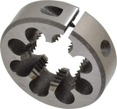 Interstate - 1-1/16 - 12 UNS Thread, 2" Outside Diam High Speed Steel Round Die - Right Hand Thread, Adjustable - Exact Tool & Supply